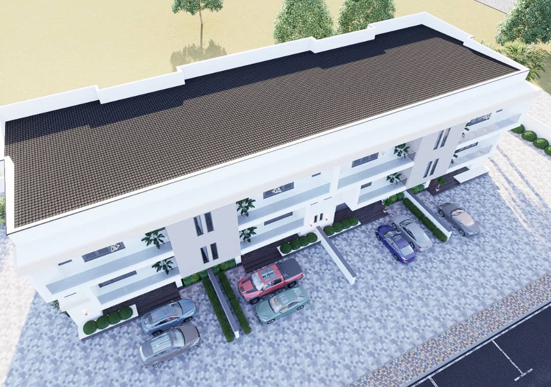 Saturn Estate aerial view of apartment block