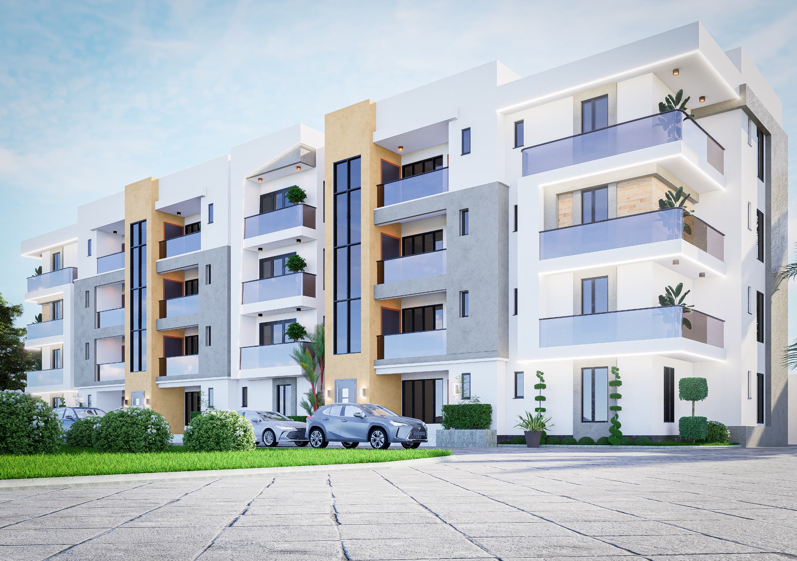 Saturn Estate apartments, daytime
